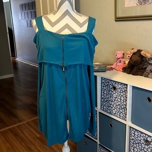 Soft Surroundings Teal Off-Shoulder Top